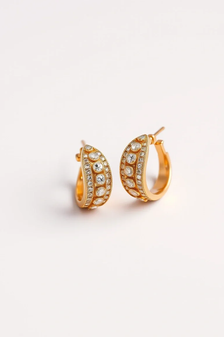 14K Gold Hinged Earrings