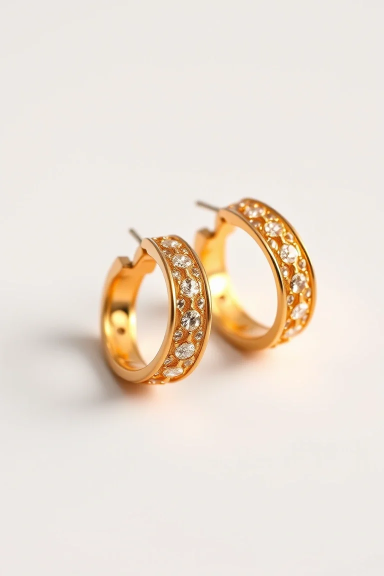 14K Gold Hinged Earrings