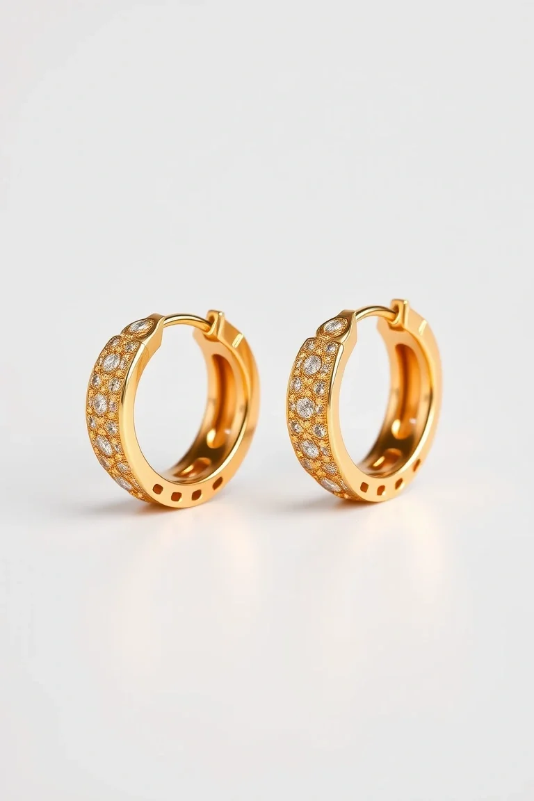 14K Gold Hinged Earrings