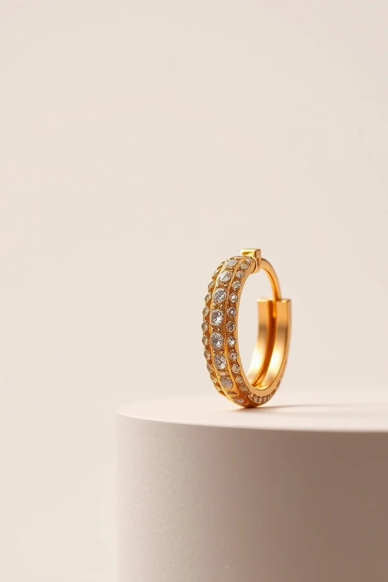 14K Gold Hinged Earrings