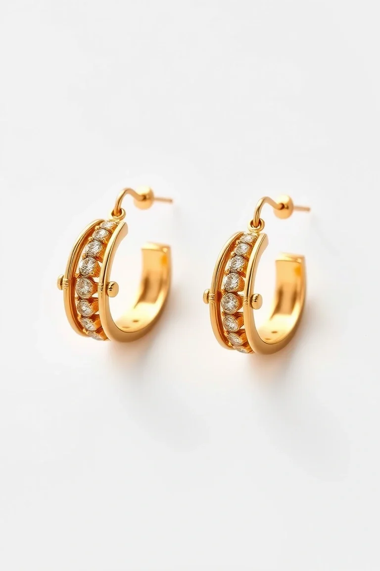 14K Gold Hinged Earrings
