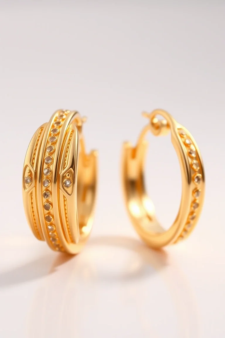14K Gold Hinged Earrings