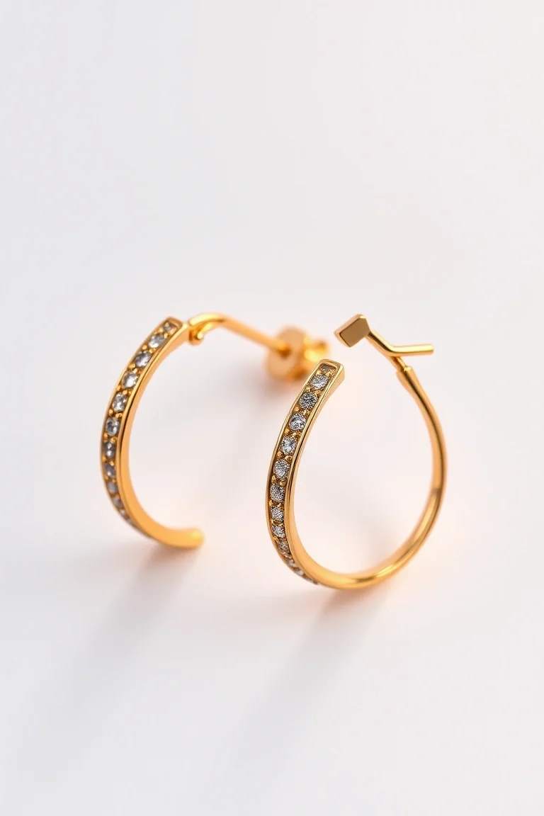 14K Gold Hinged Earrings