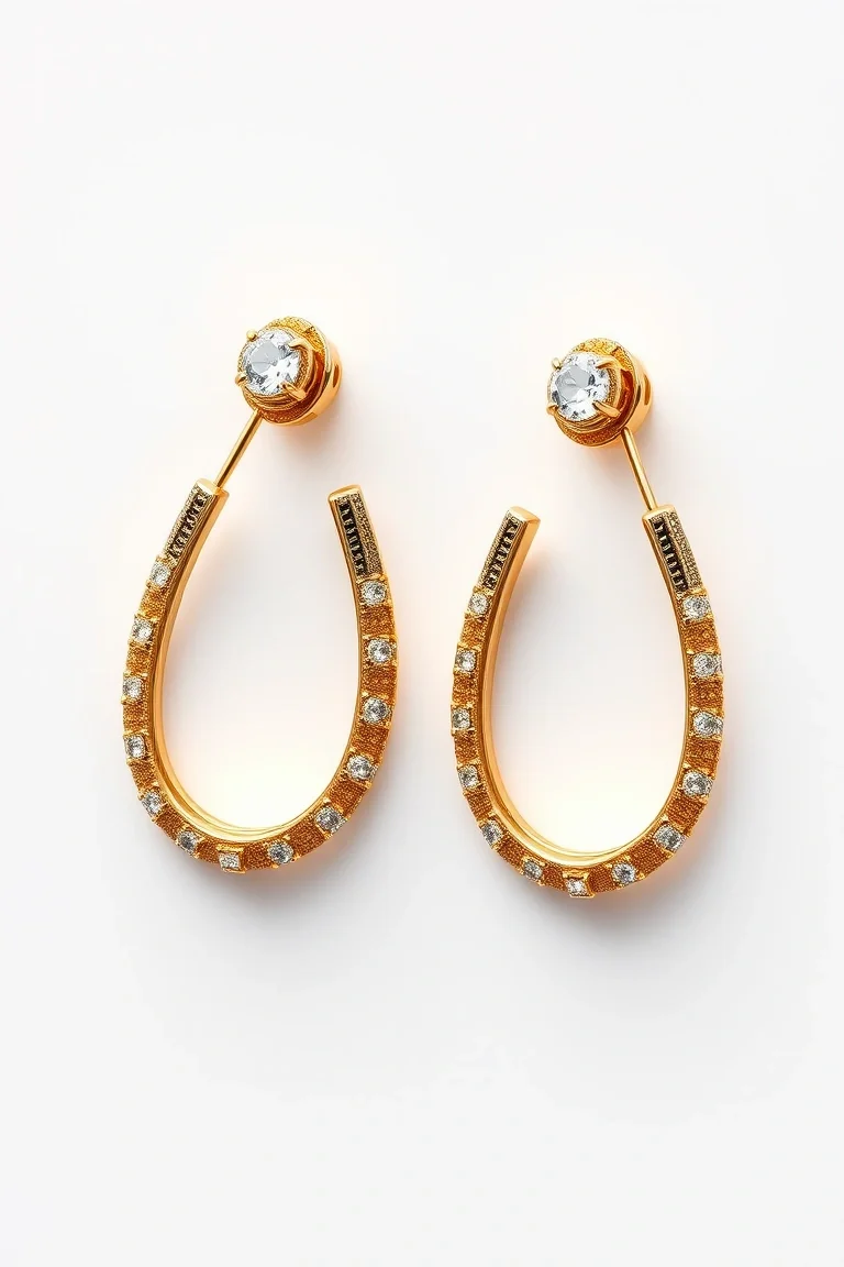 14K Gold Hinged Earrings