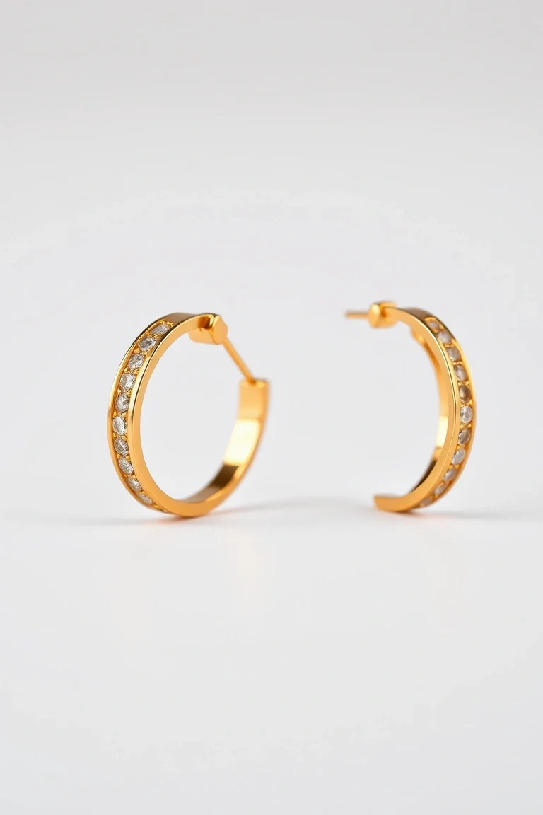 14K Gold Hinged Earrings
