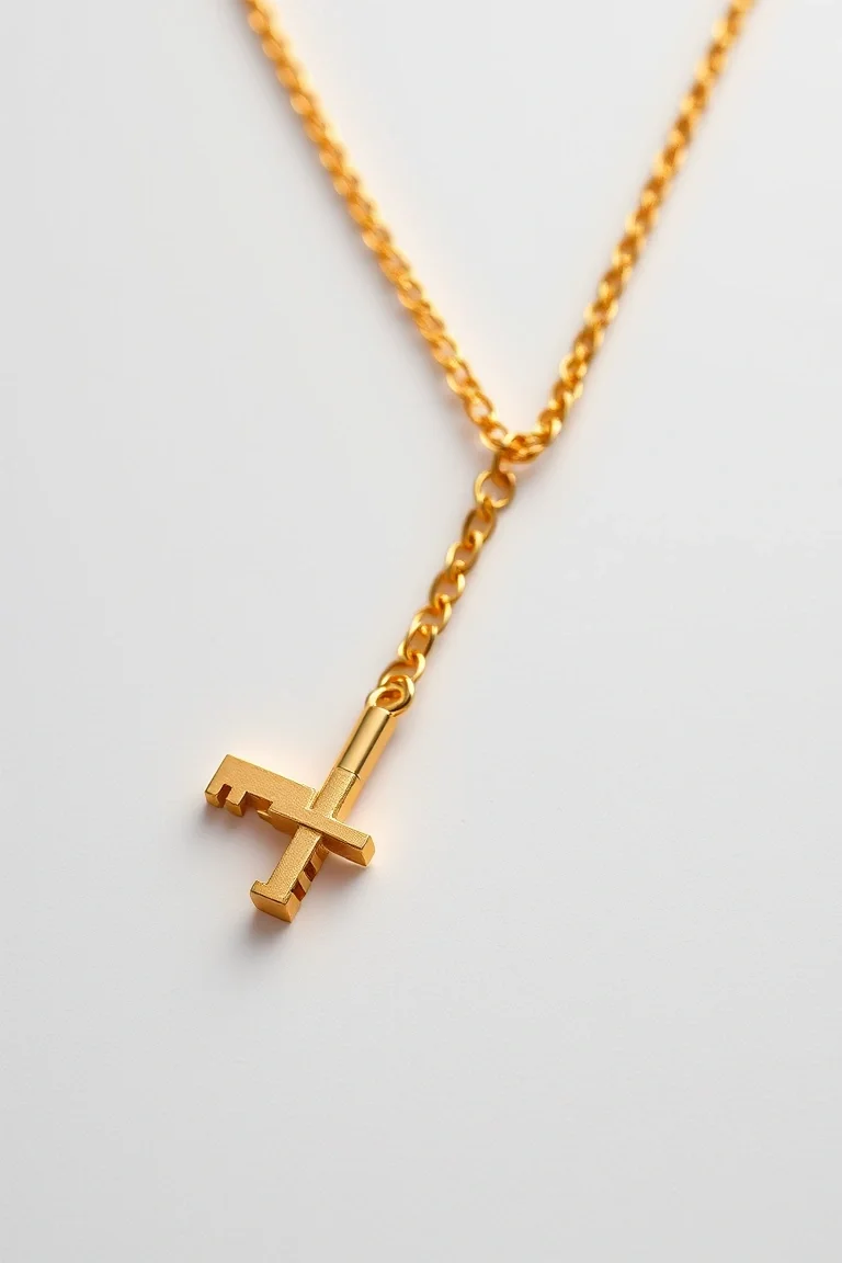 14K Gold Key Chain
