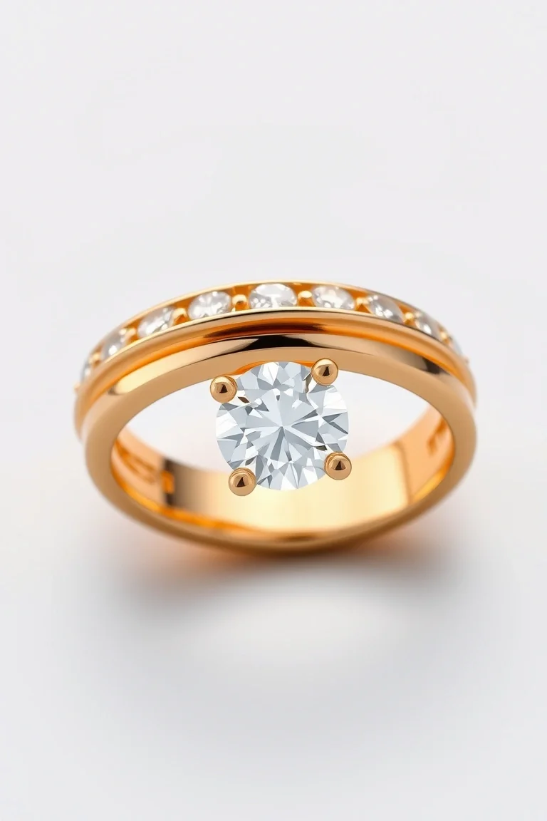 14K Gold Mens Diamond Ring VS Quality