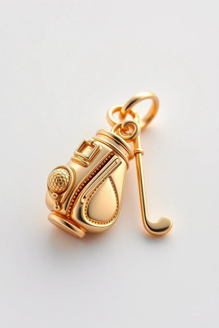 14K Golf Bag Charm