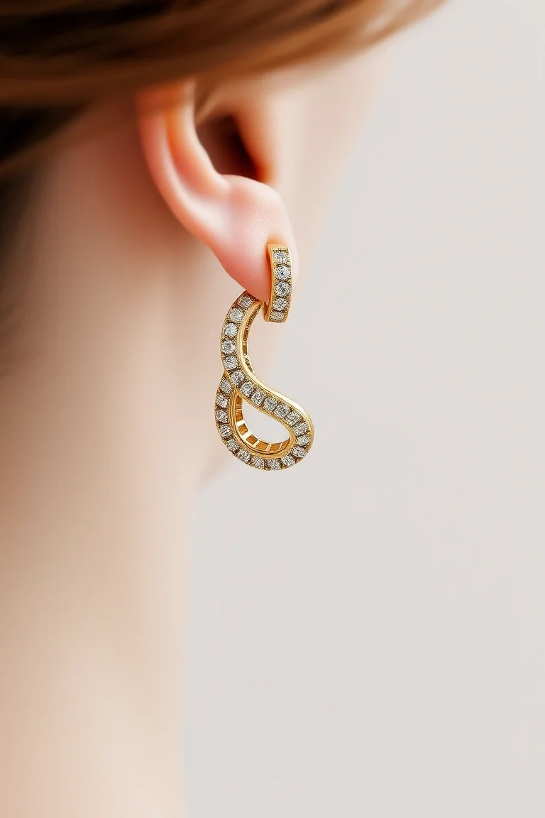 14K Greek Creole Earring