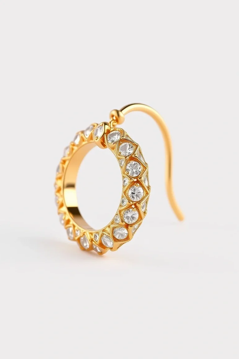 14K Greek Creole Earring