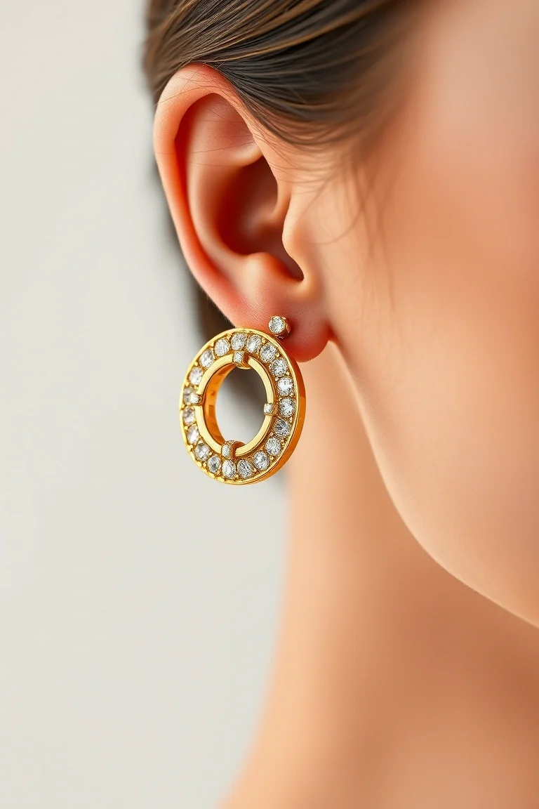 14K Greek Creole Earring