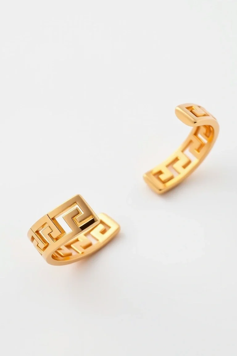 14K Greek Key Bracelet 7 In.