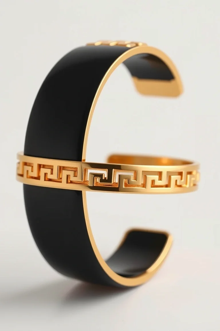 14K Greek Key Bracelet 7 In.