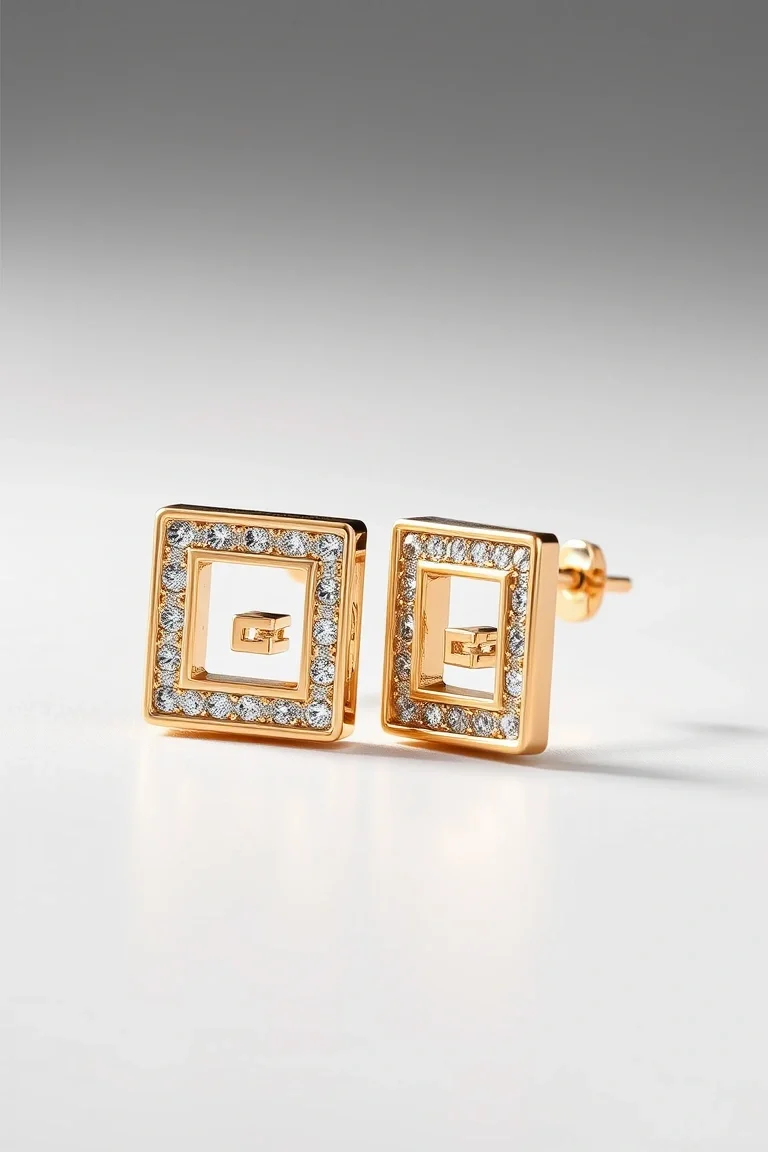 14K Greek Key Earrings