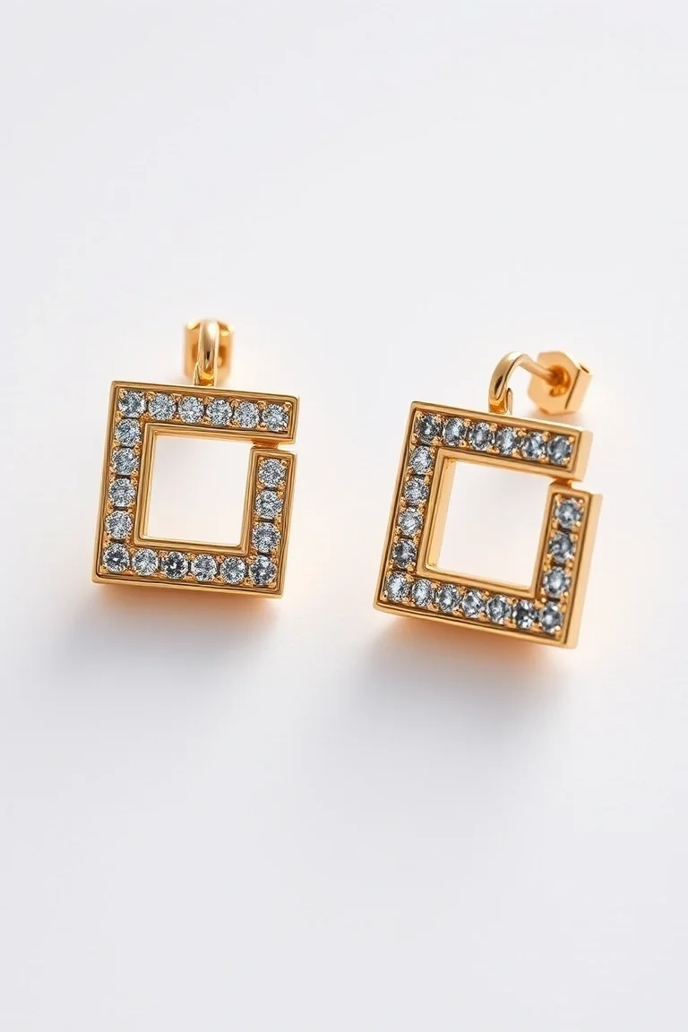 14K Greek Key Earrings