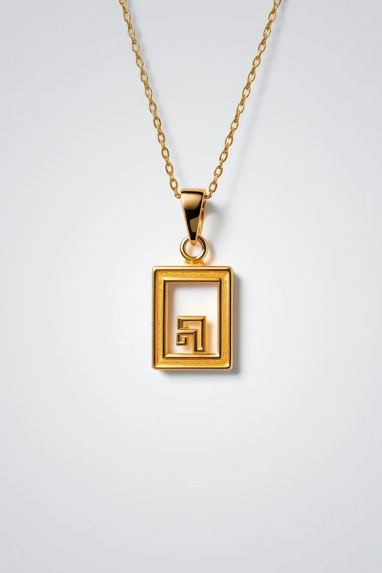 14K Greek Pendant
