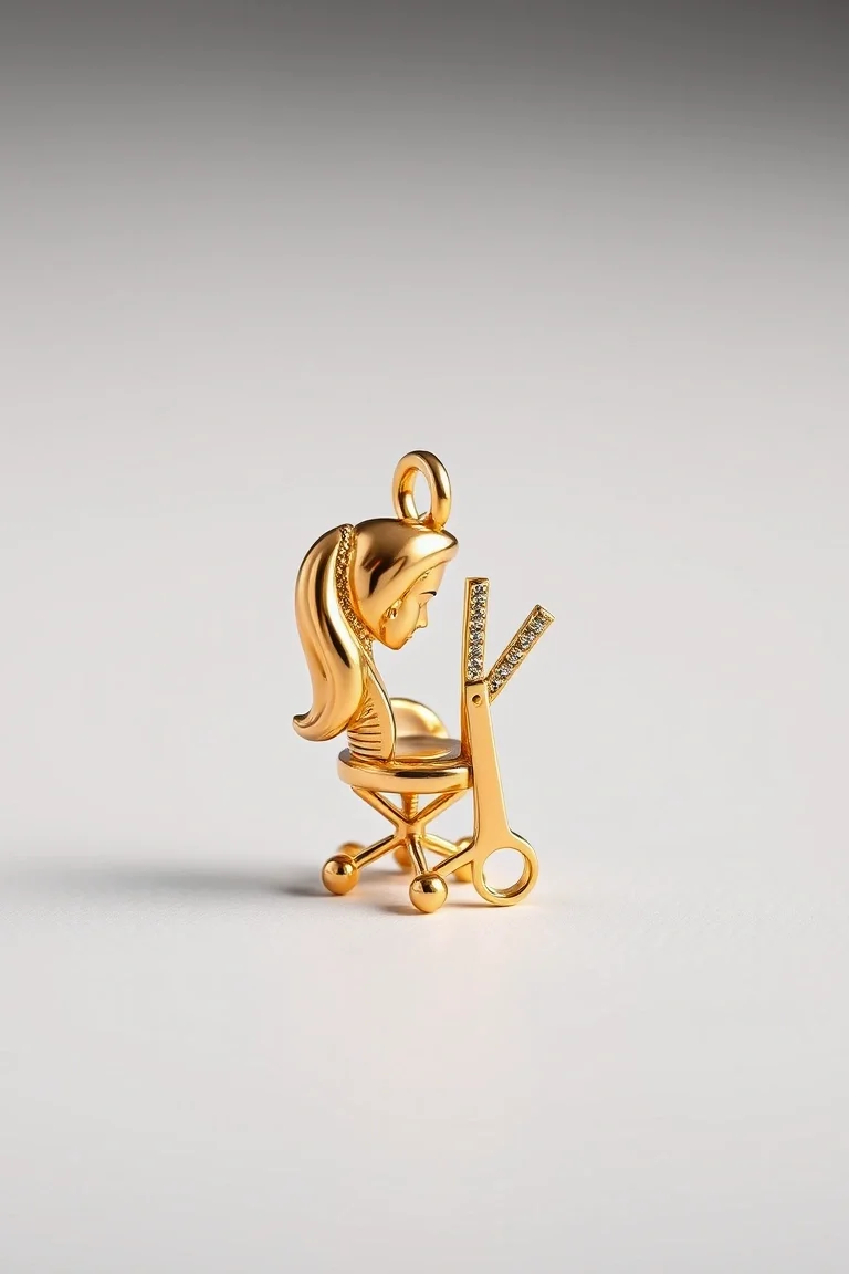 14K Hairdresser Charm