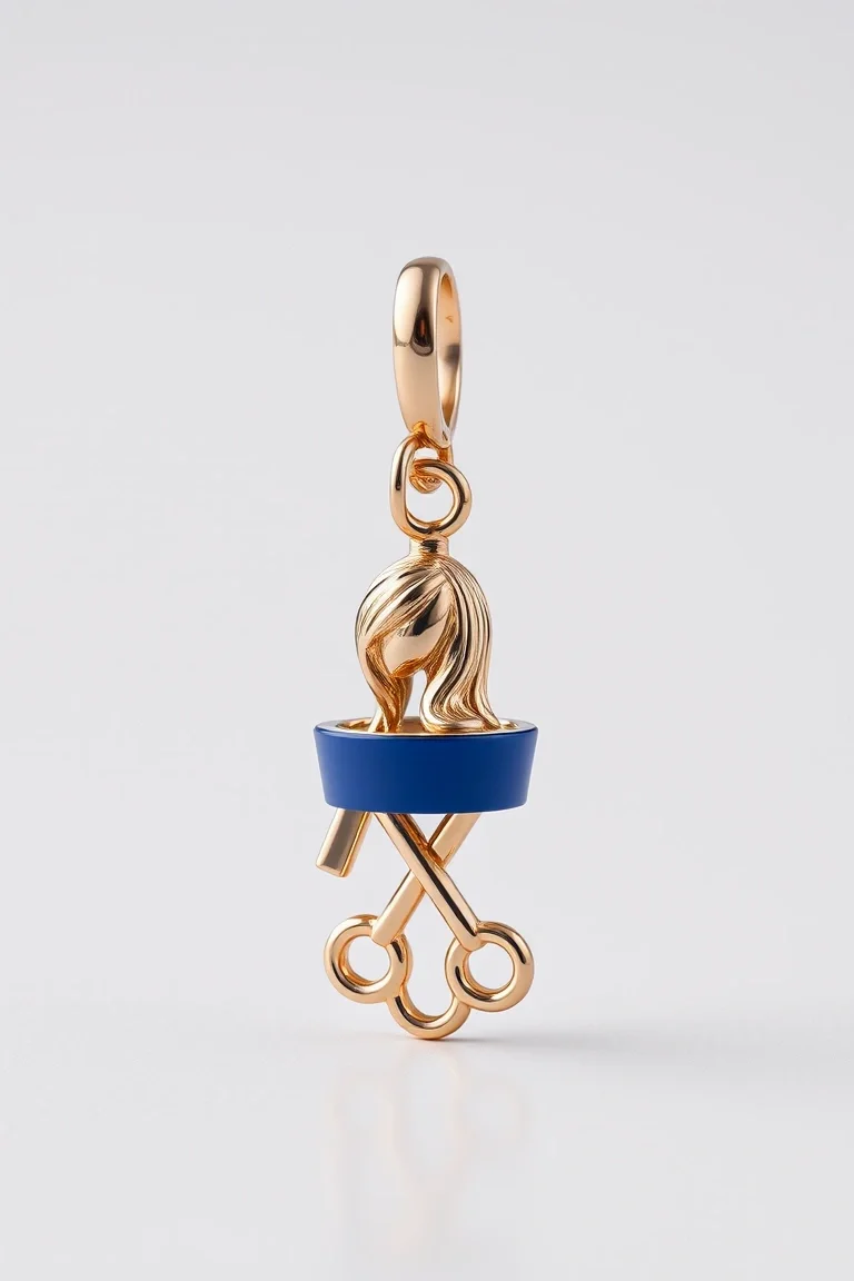 14K Hairdresser Charm