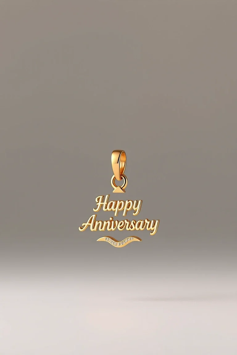 14K Happy Anniversary Charm