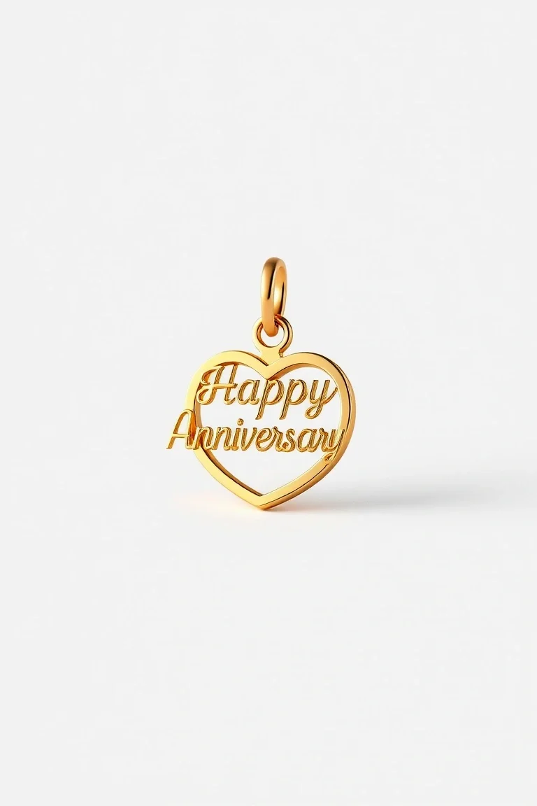 14k Happy Anniversary Charm L Quality