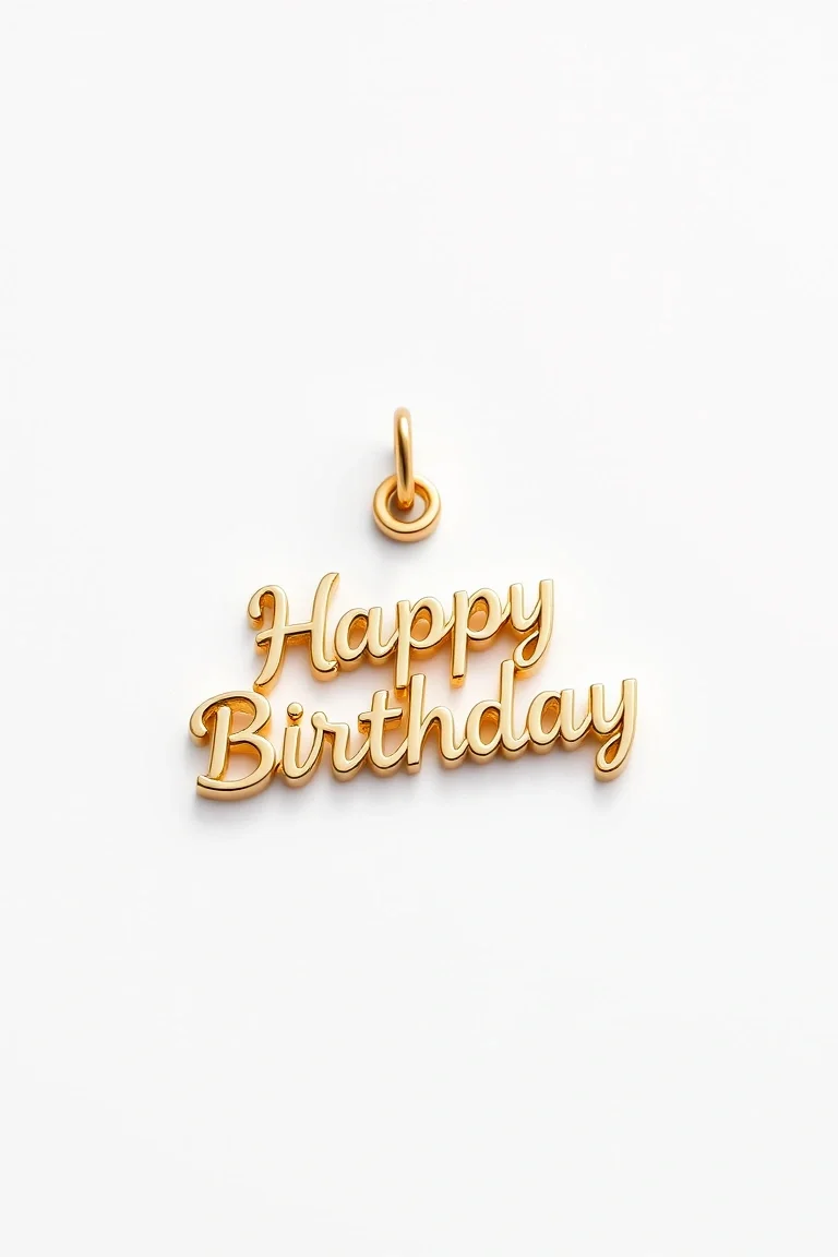 14K Happy Birthday Charm