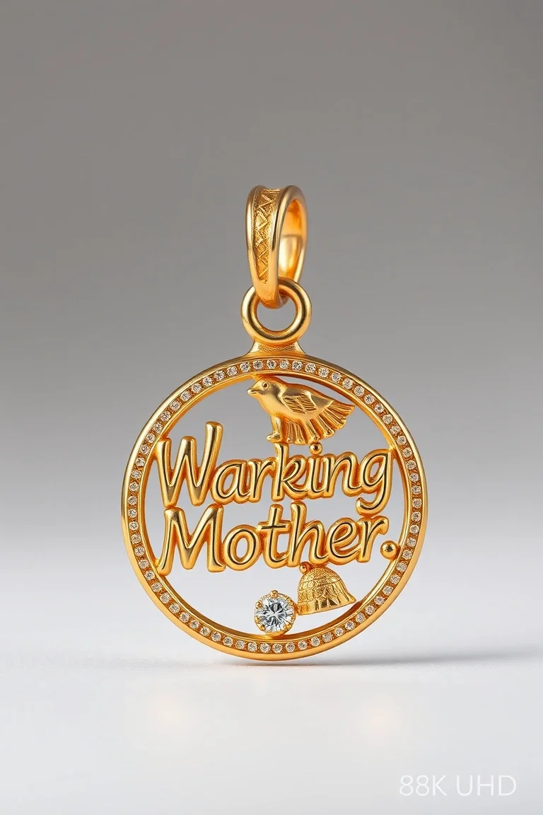 14K Hard Working Mother Charm