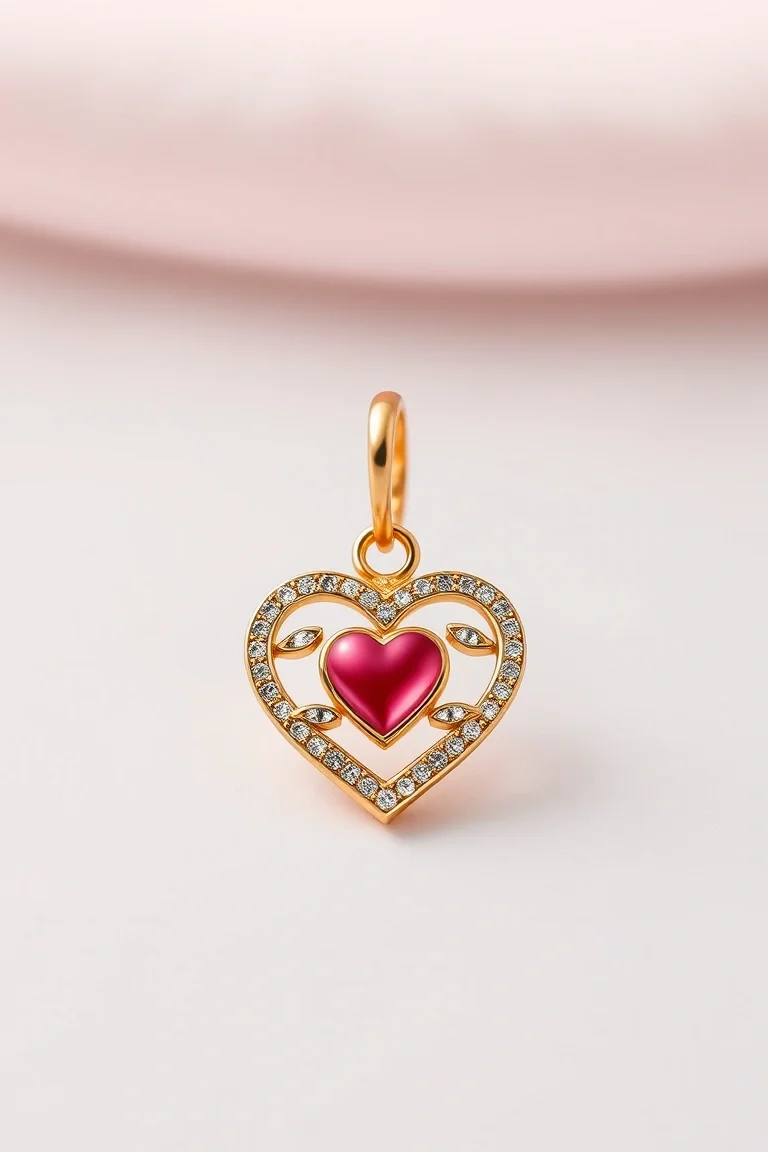 14K Heart Charm