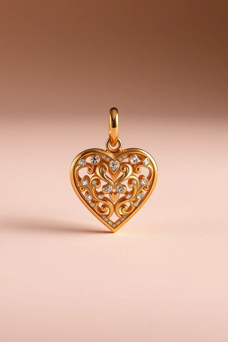 14K Heart Charm