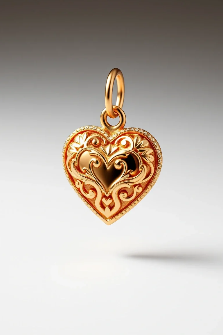 14K Heart Charm