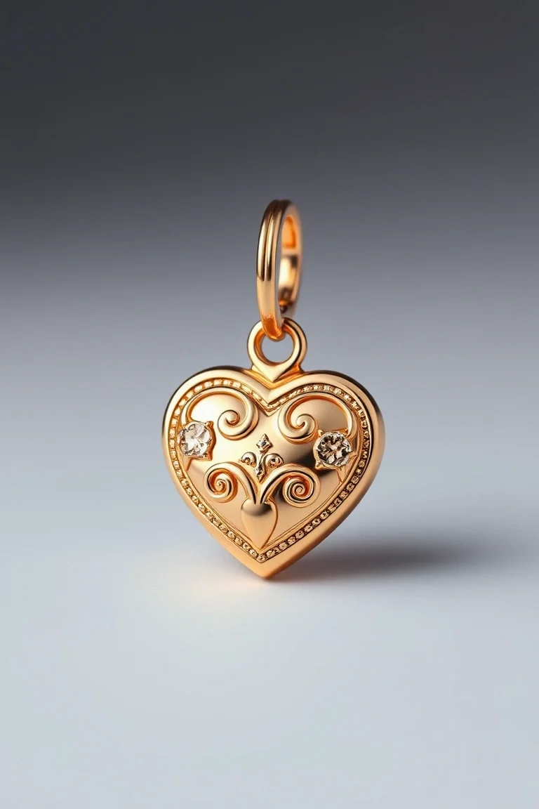 14K Heart Charm