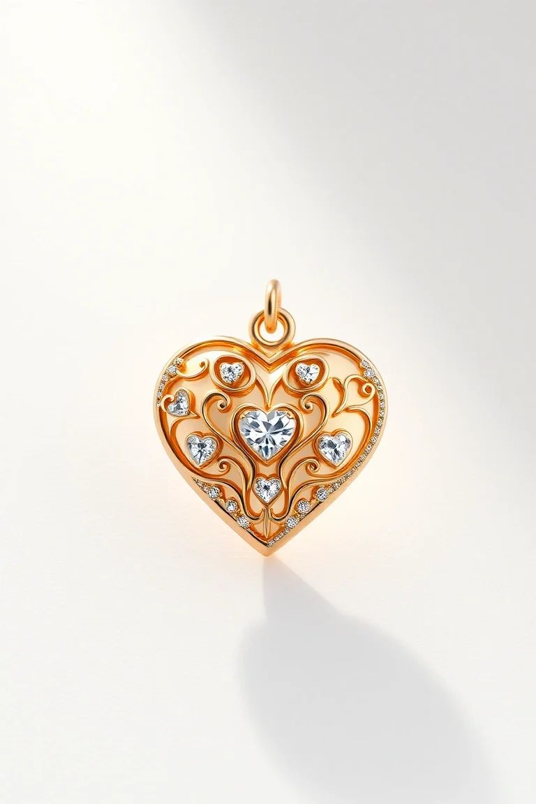 14K Heart Charm