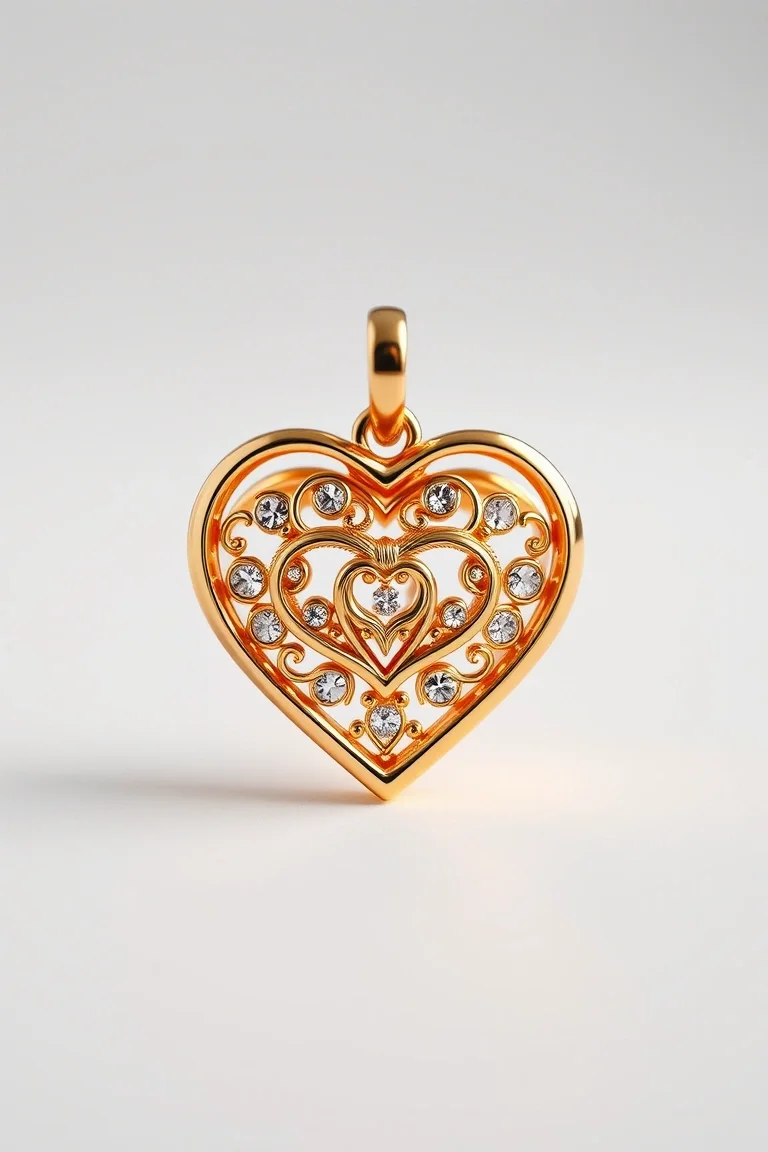 14K Heart Charm