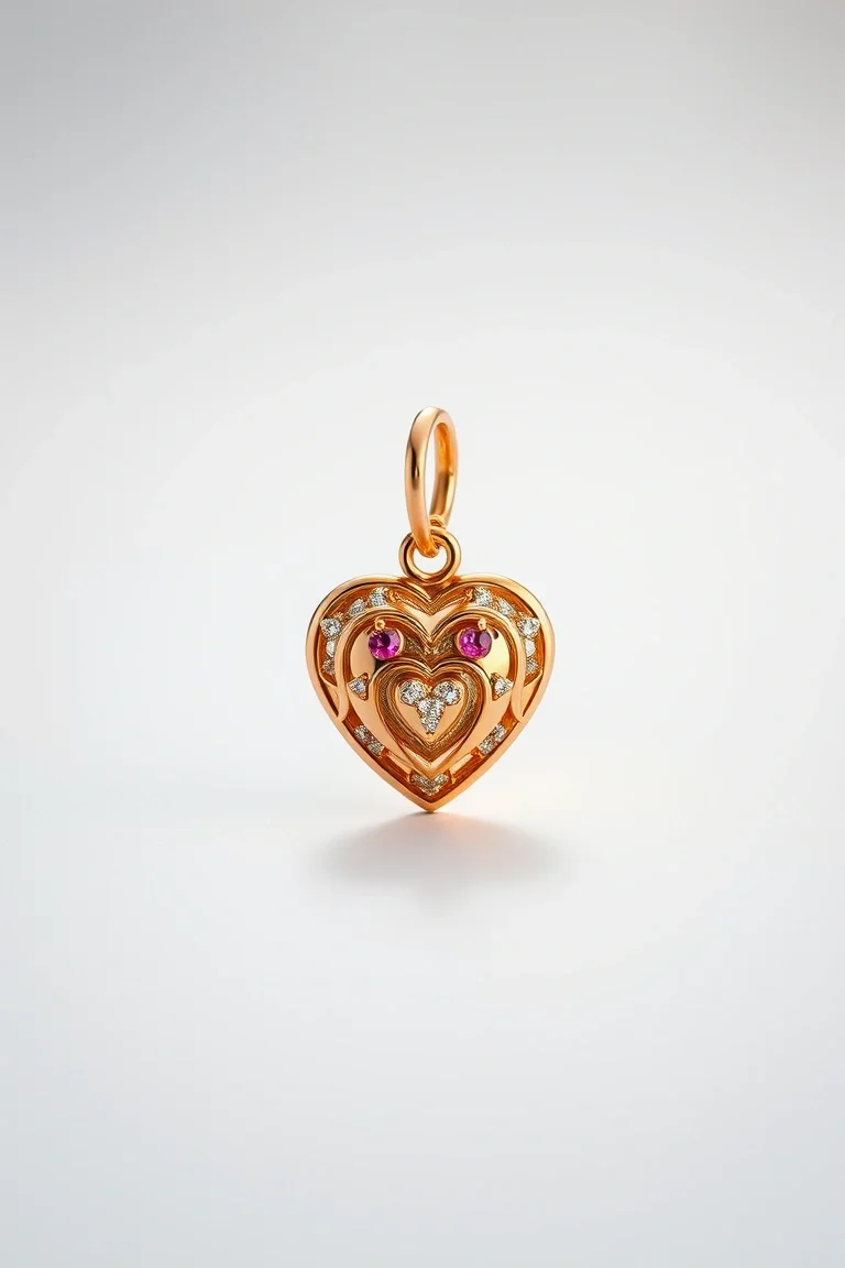 14K Heart Charm