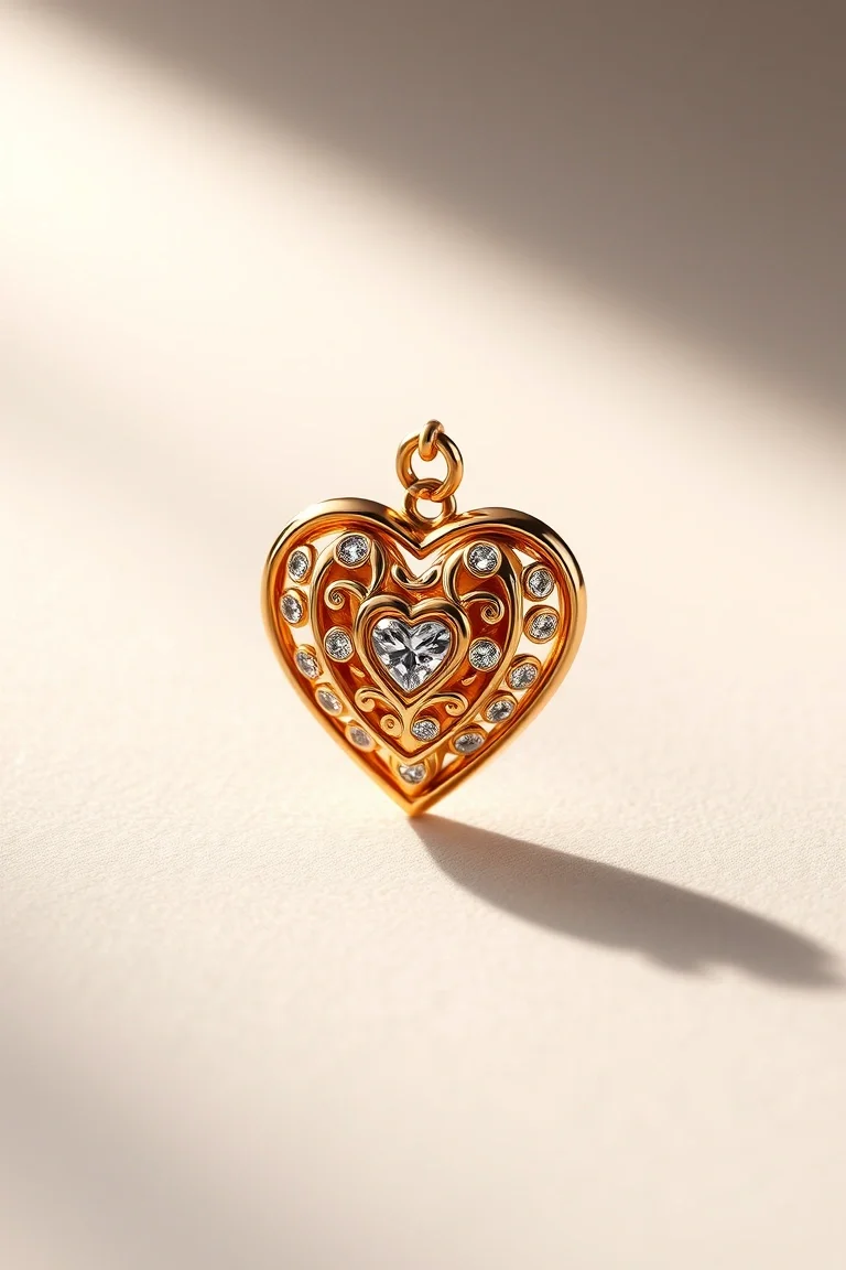 14K Heart Charm