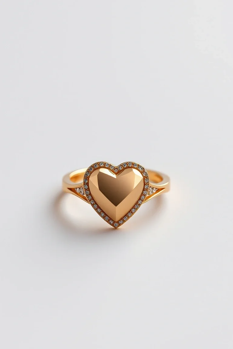 14K Heart Ring