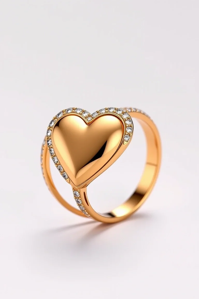 14K HEART RING