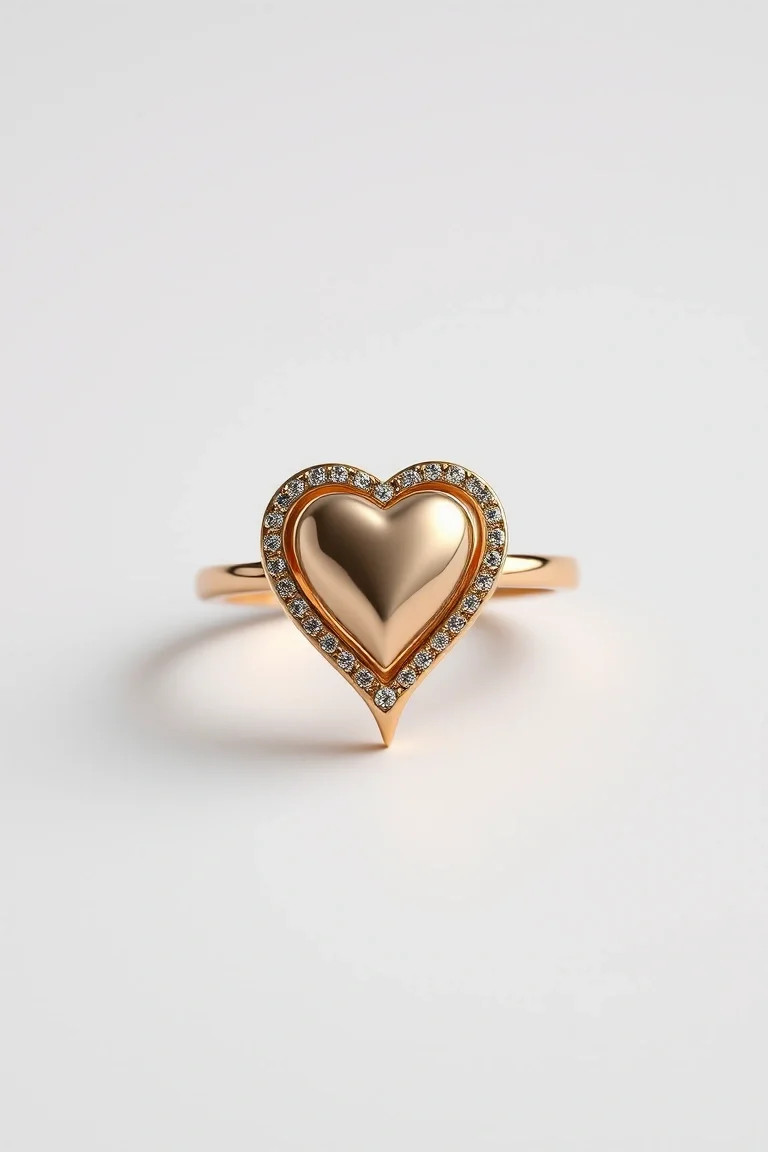 14K Heart Ring