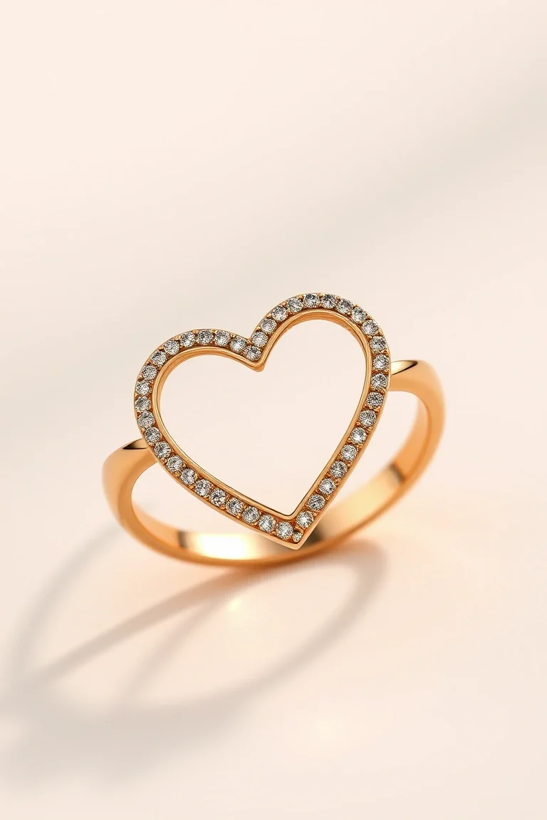 14K Heart Ring