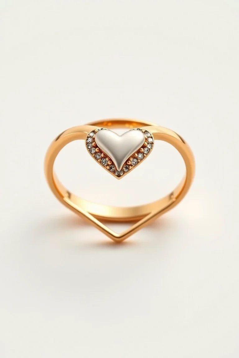 14K Heart Ring