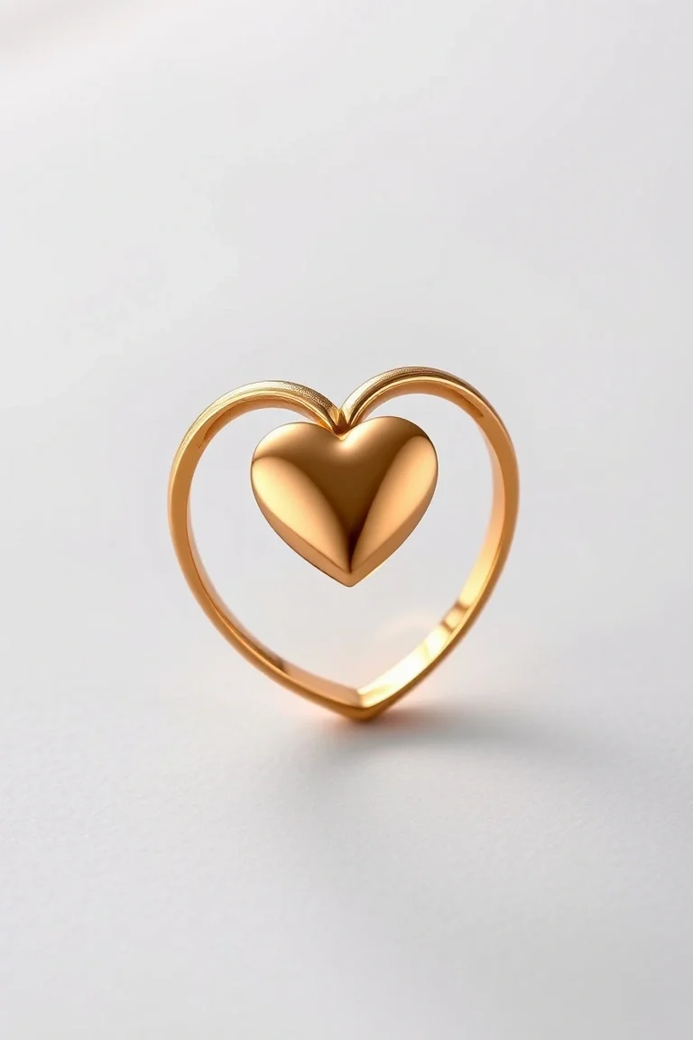 14K HEART RING