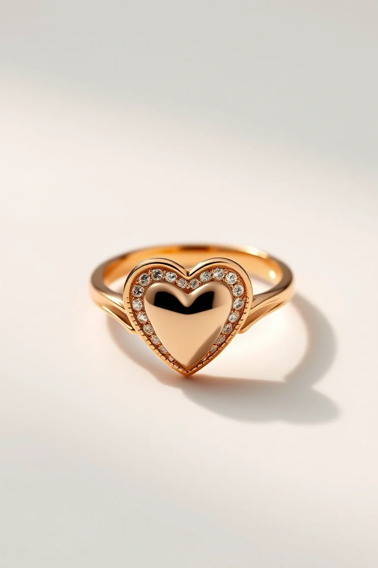 14K HEART RING