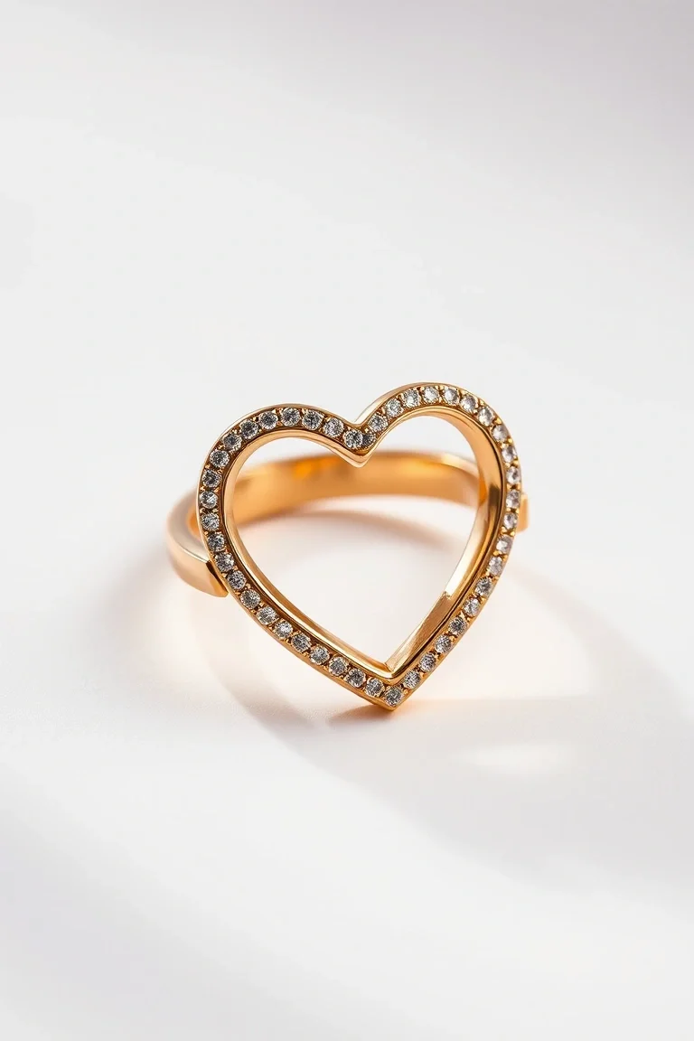 14K HEART RING