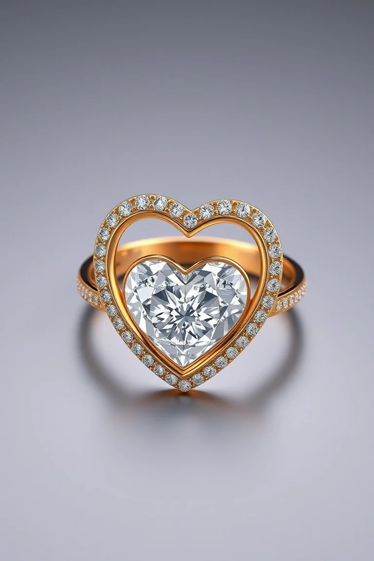 14K HEART RING