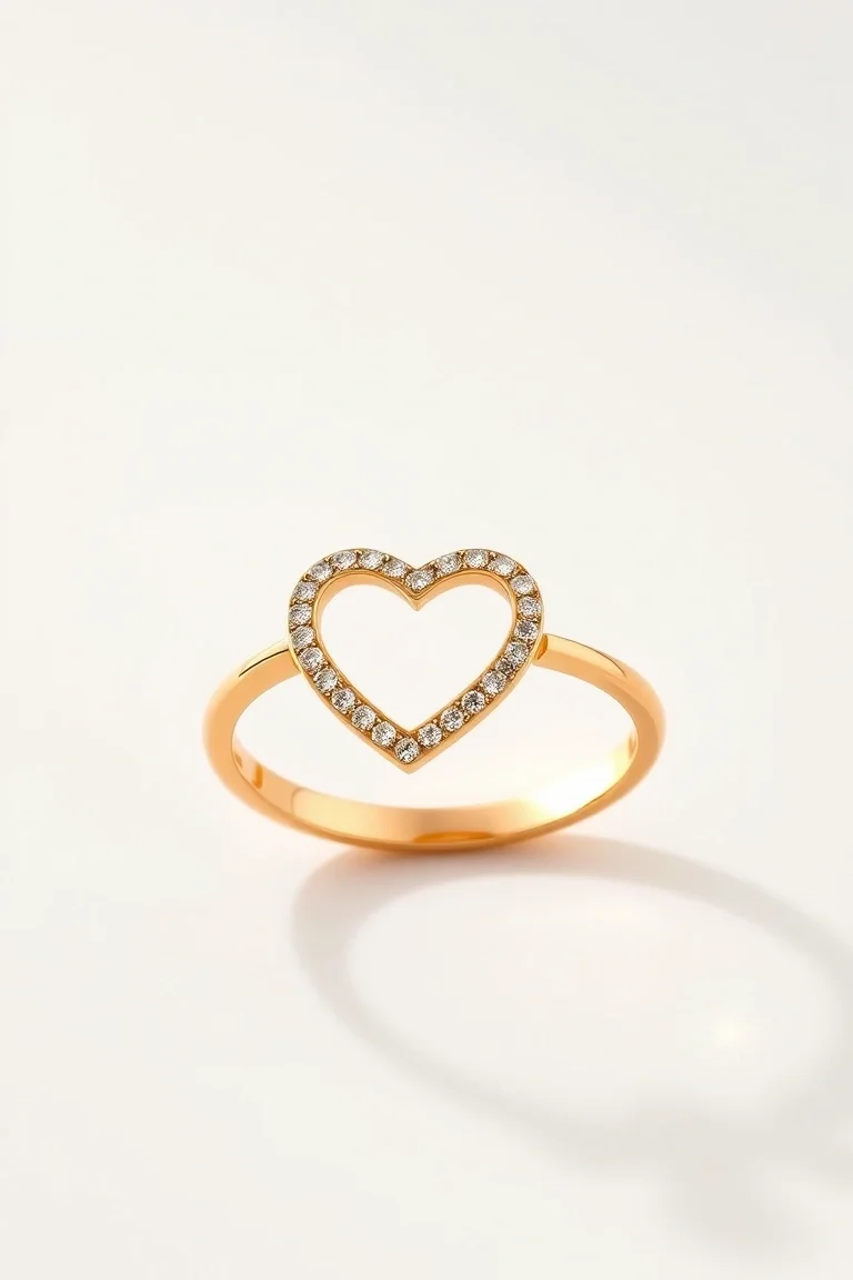 14K HEART RING