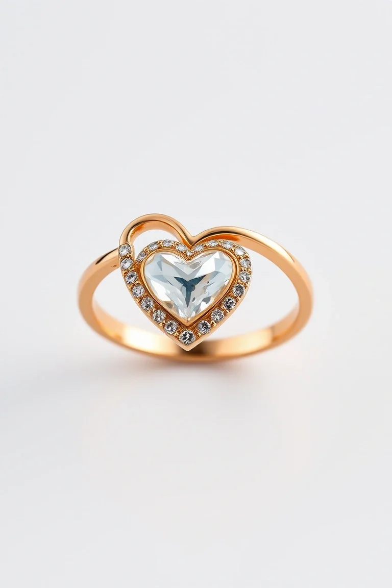 14K Heart Ring