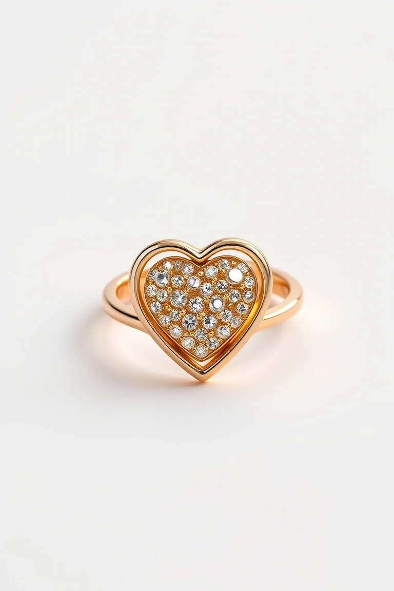 14K Heart Ring
