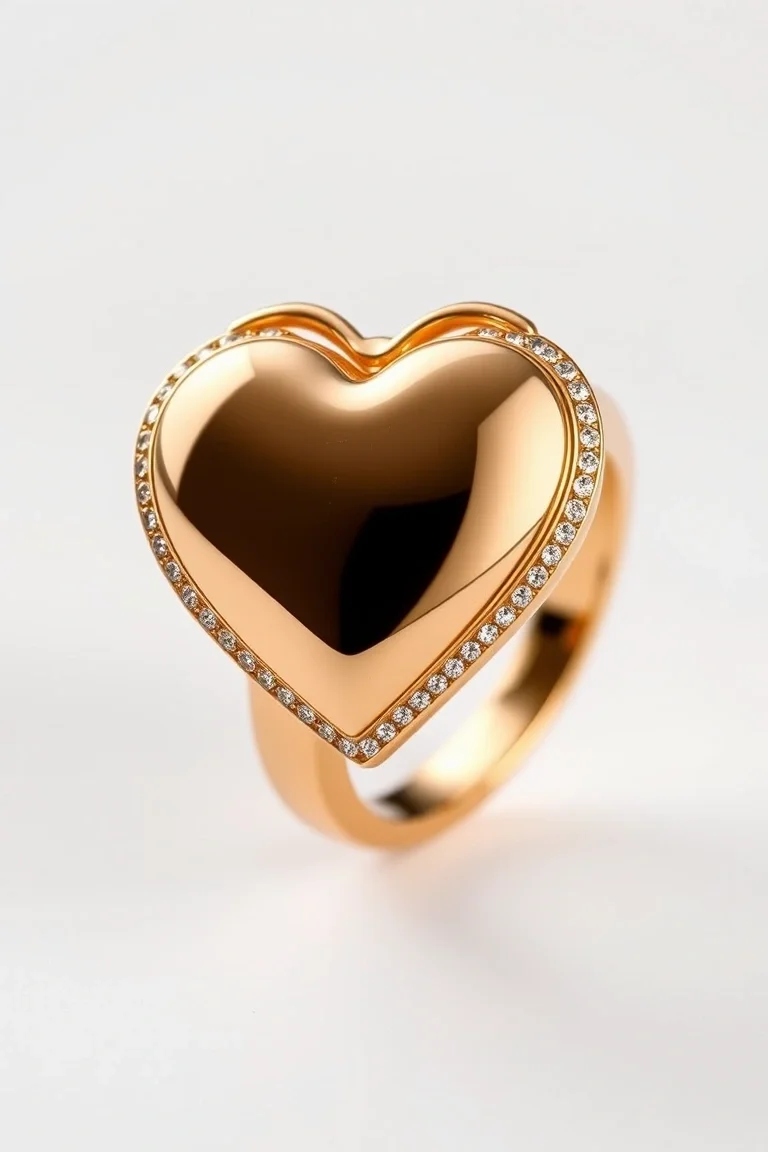 14K Heart Ring