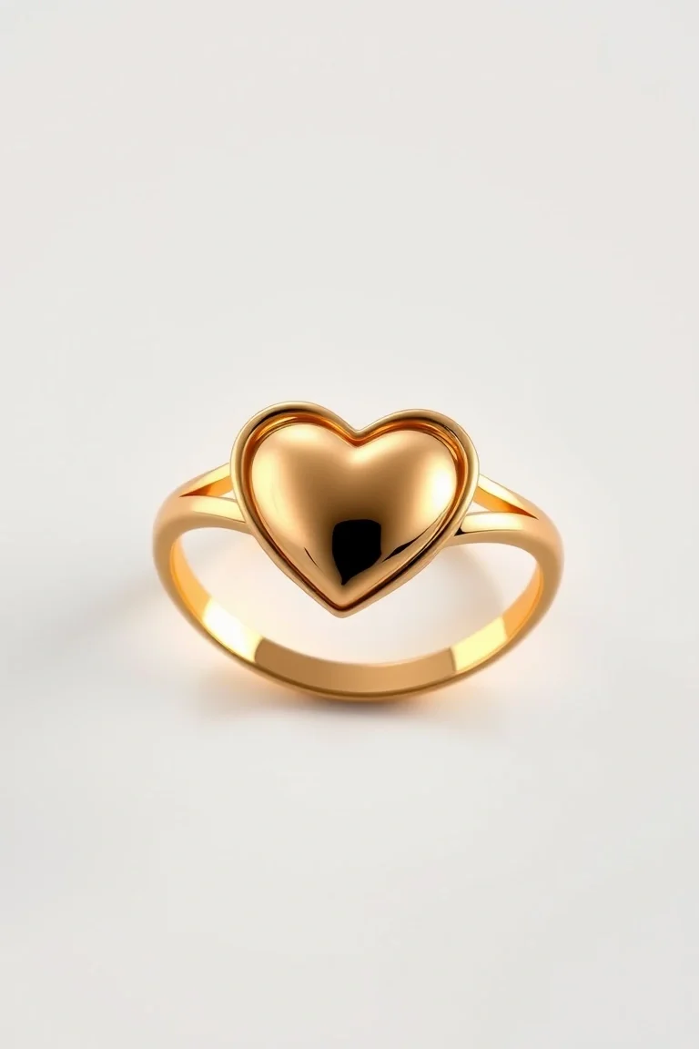 14K Heart Ring