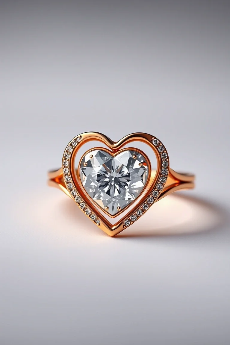 14K Heart Ring