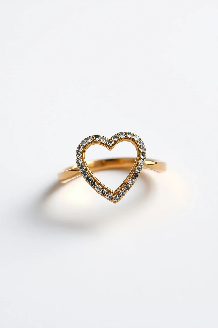 14K HEART RING